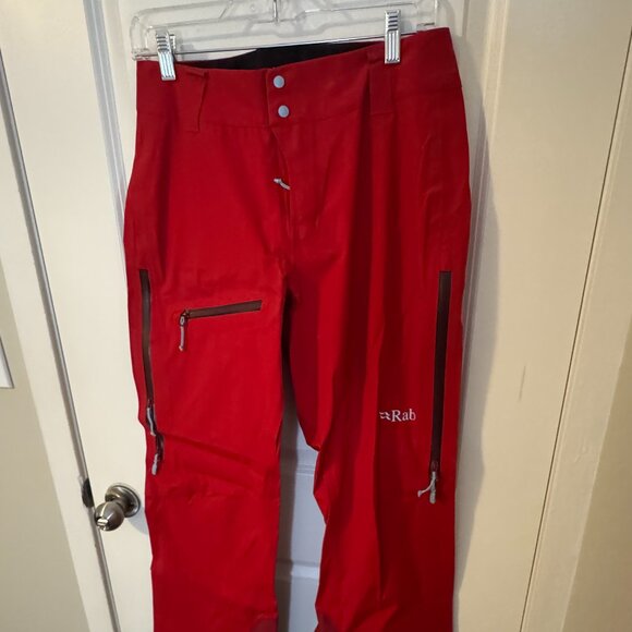 New Without Tags Rab Womens Ski Snowboard Pant Colour: Red, Size: Small - Picture 2 of 8